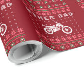 バイクもしくは自転車に乗る人パパヴィンテージバイク醜いクリスマスセーター ラッピングペーパー (ロールコーナー)