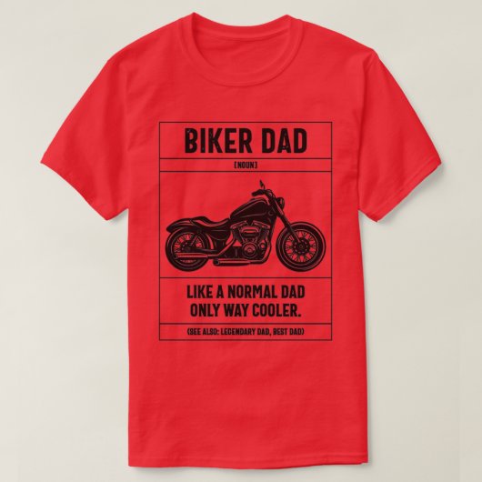 バイクもしくは自転車に乗る人パパ通常のパパのみの方法のモトクールロ Tシャツ (デザイン正面)