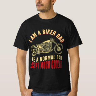 バイクもしくは自転車に乗る人パパ Tシャツ