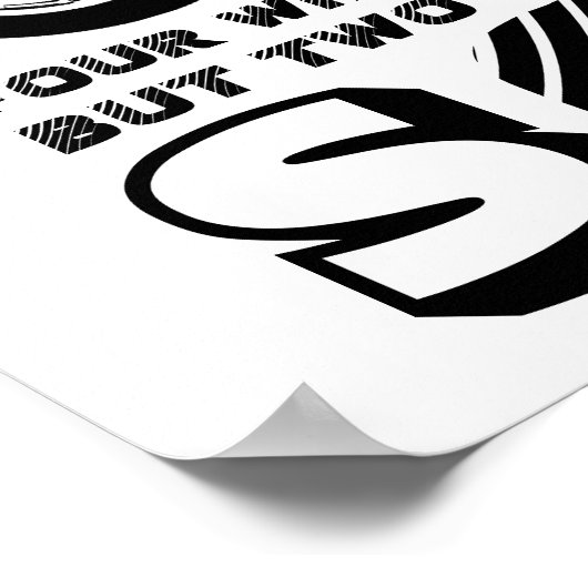 バイクもしくは自転車に乗る人パーソナライズされたソウル誕生日 ポスター (角)