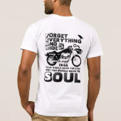 バイクもしくは自転車に乗る人パーソナライズされたソウル誕生日 Tシャツ (裏面)