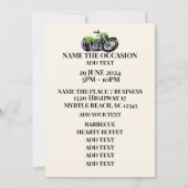 バイクもしくは自転車に乗る人パーティーVIP入場料 招待状 (裏面)