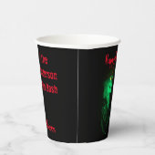 バイクもしくは自転車に乗る人ビリーハロウィーンスケルトンブラック&レッド 紙コップ (右)