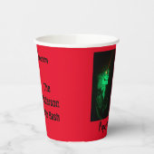 バイクもしくは自転車に乗る人ビリーハロウィーン骨格血レッド 紙コップ (左)