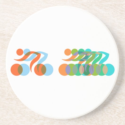 バイクもしくは自転車に乗る人フリーク コースター (正面)