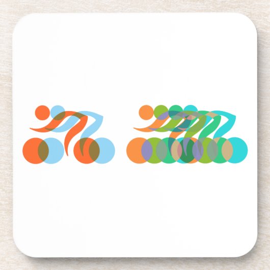 バイクもしくは自転車に乗る人フリーク コースター (正面)