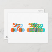 バイクもしくは自転車に乗る人フリーク ポストカード (正面/裏面)