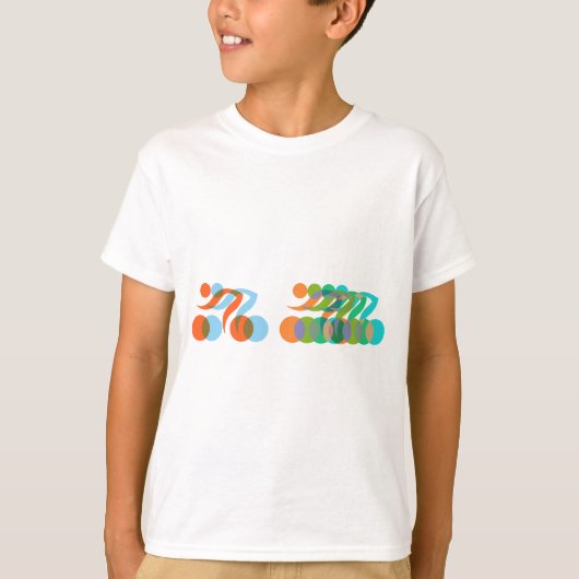 バイクもしくは自転車に乗る人フリーク Tシャツ (正面)