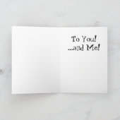 バイクもしくは自転車に乗る人ブルドッグ誕生日カード*カスタマイズ カード (内部)