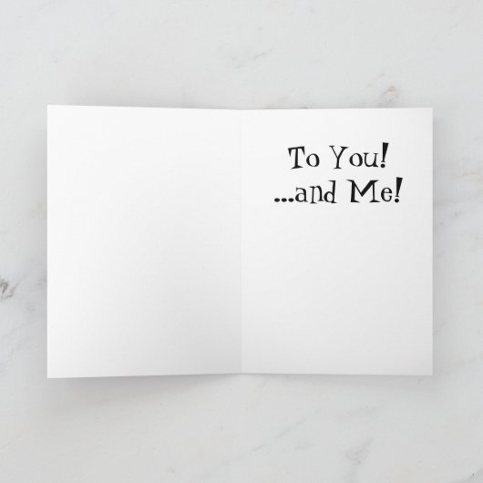 バイクもしくは自転車に乗る人ブルドッグ誕生日カード*カスタマイズ カード (内部)