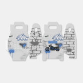 バイクもしくは自転車に乗る人ブルーバイク&グラフィティ フェイバーボックス (折り畳みなし)