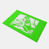 バイクもしくは自転車に乗る人ブログリーンdoormat ドアマット (アングル)