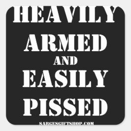 バイクもしくは自転車に乗る人ヘルメットシール スクエアシール