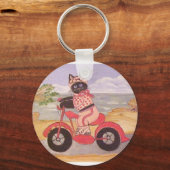バイクもしくは自転車に乗る人ベティ キーホルダー (正面)
