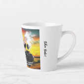 バイクもしくは自転車に乗る人ベファンタジーバイクラテカップ カフェラテマグ (右)