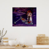 バイクもしくは自転車に乗る人ベポスター ポスター (キッチン)