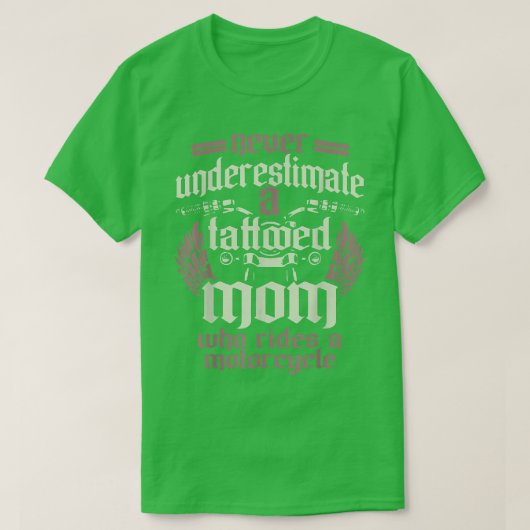 バイクもしくは自転車に乗る人ママモーターサイクルママママ Tシャツ (デザイン正面)