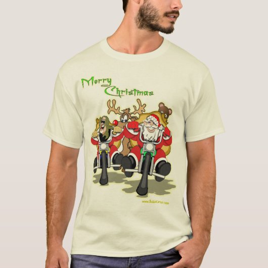 バイクもしくは自転車に乗る人マンガ/ババトーターズ/アラスカン Tシャツ (正面)