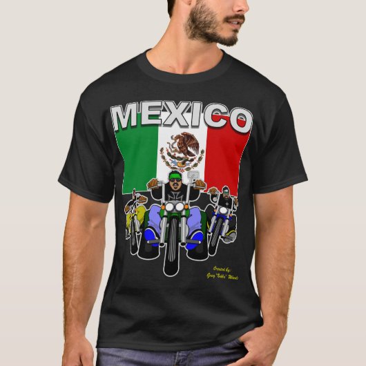 バイクもしくは自転車に乗る人マンガ/ババトーターズ/アラスカン Tシャツ (正面)