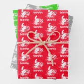 バイクもしくは自転車に乗る人モトクロスダートバイクもしくは自転車に乗る人マッドスプラッツパターン ラッピングペーパーシート (インサイチュ)