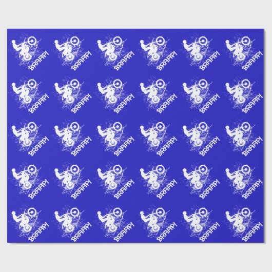 バイクもしくは自転車に乗る人モトクロスダートバイクもしくは自転車に乗る人マッド(ばちゃばちゃ)跳ねる ラッピングペーパー (フラット)