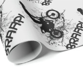 バイクもしくは自転車に乗る人モトクロスダートバイクもしくは自転車に乗る人マッド(ばちゃばちゃ)跳ねる ラッピングペーパー (ロールコーナー)