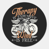 バイクもしくは自転車に乗る人モーターサイクルライダーバイクもしくは自転車に乗る人 ラウンドシール (正面)