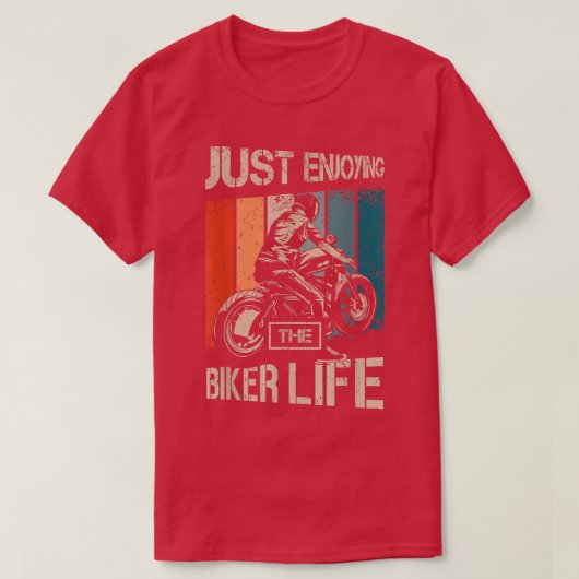 バイクもしくは自転車に乗る人ライフヴィンテージバイクもしくは自転車に乗る人及びバイク及びf tシャツ (デザイン正面)