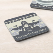 バイクもしくは自転車に乗る人ラリーPlastic Coasters、6のセット、バイク コースター (左側)