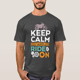 バイクもしくは自転車に乗る人保のTシャツバイクに乗って静かに Tシャツ