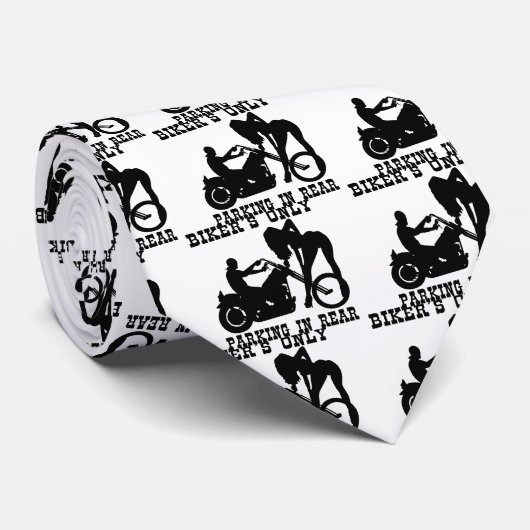 バイクもしくは自転車に乗る人唯一のリア駐車場 ネクタイ (ロール)