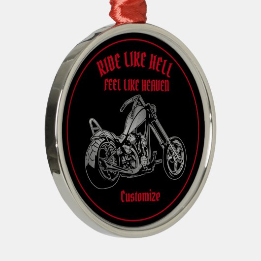 バイクもしくは自転車に乗る人天国金属オーナメント メタルオーナメント (右)