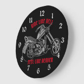 バイクもしくは自転車に乗る人天国 ラージ壁時計 (傾斜)