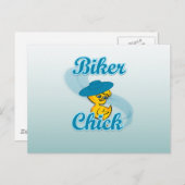 バイクもしくは自転車に乗る人子#3 ポストカード (正面/裏面)