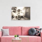 バイクもしくは自転車に乗る人少年 キャンバスプリント (インサイチュ (リビング))