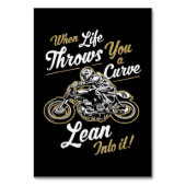 バイクもしくは自転車に乗る人引用文おもしろいの皮肉なバイクライダーギフト テーブルナンバー (正面)