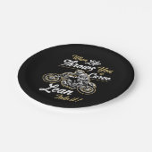 バイクもしくは自転車に乗る人引用文おもしろいの皮肉なバイクライダーギフト ペーパープレート (アングル)