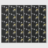 バイクもしくは自転車に乗る人熱狂するが闇に!自転車 ラッピングペーパー (フラット)