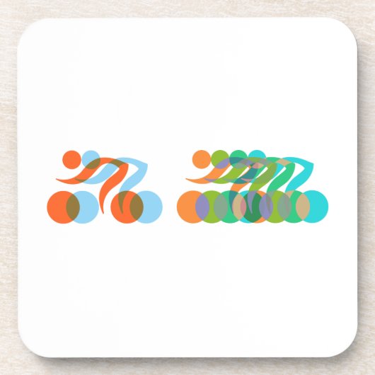 バイクもしくは自転車に乗る人狂 コースター (正面)