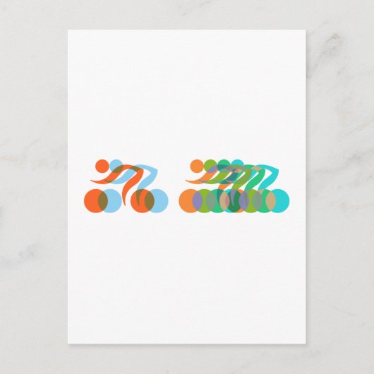 バイクもしくは自転車に乗る人狂 ポストカード (正面)