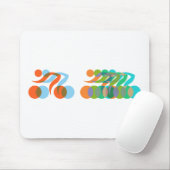 バイクもしくは自転車に乗る人狂 マウスパッド (マウス)