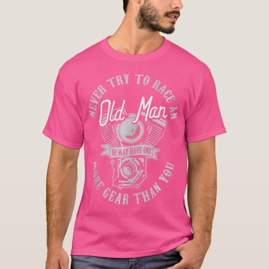 バイクもしくは自転車に乗る人用バイクの運転手 Tシャツ (正面)