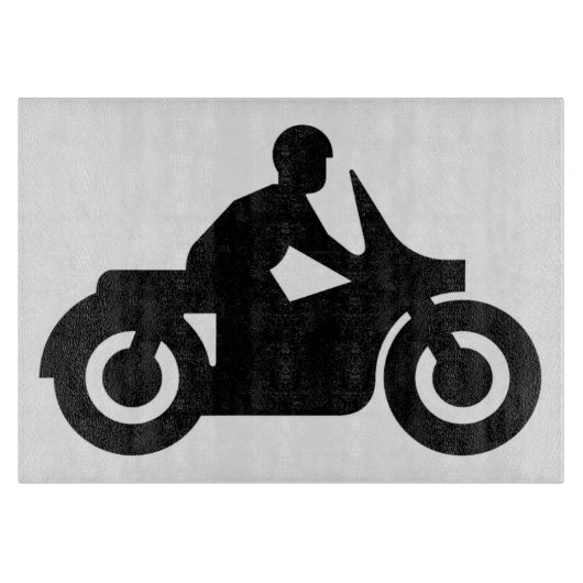 バイクもしくは自転車に乗る人男 カッティングボード (正面)