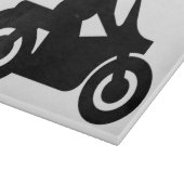 バイクもしくは自転車に乗る人男 カッティングボード (角)