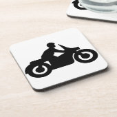 バイクもしくは自転車に乗る人男 コースター (左側)