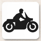 バイクもしくは自転車に乗る人男 コースター (正面)