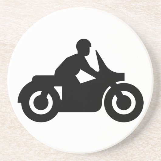 バイクもしくは自転車に乗る人男 コースター (正面)