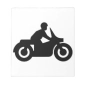 バイクもしくは自転車に乗る人男 ノートパッド (正面)