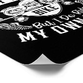 バイクもしくは自転車に乗る人私は自分の自転車に乗らないが、私は自分の自転車に乗る ポスター (角)