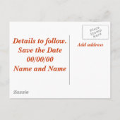 バイクもしくは自転車に乗る人結婚ズ、新郎の乗馬のピリオン、固定 案内ポストカード (裏面)